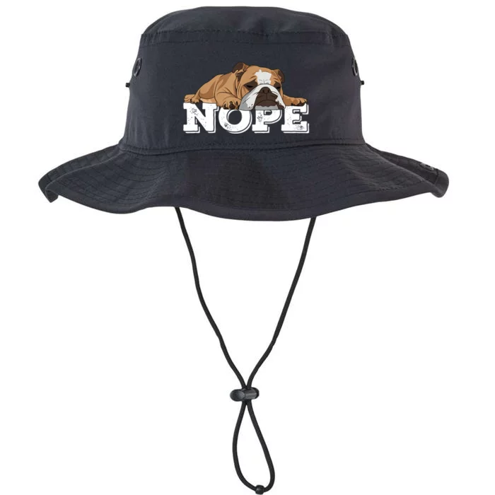 Nope Lazy English Bulldog Dog Lover TShirt Legacy Cool Fit Booney Bucket Hat