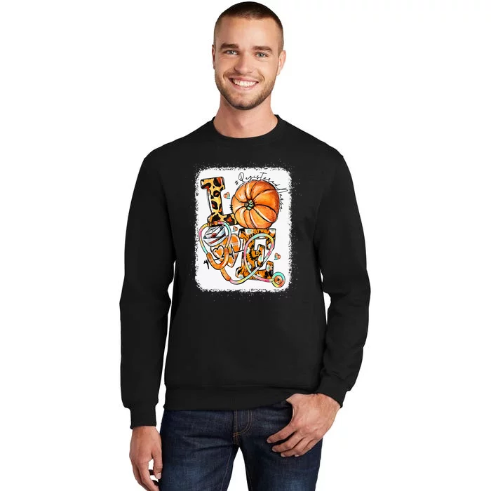 Nurse Life Embrace the Autumn Spirit with Thanksgiving Vibes Tall Sweatshirt