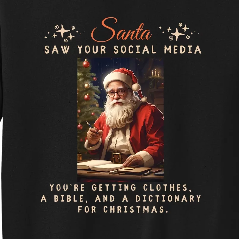 Naughty List Funny Sarcastic Santa Sweatshirt