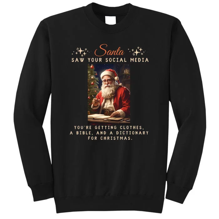 Naughty List Funny Sarcastic Santa Sweatshirt