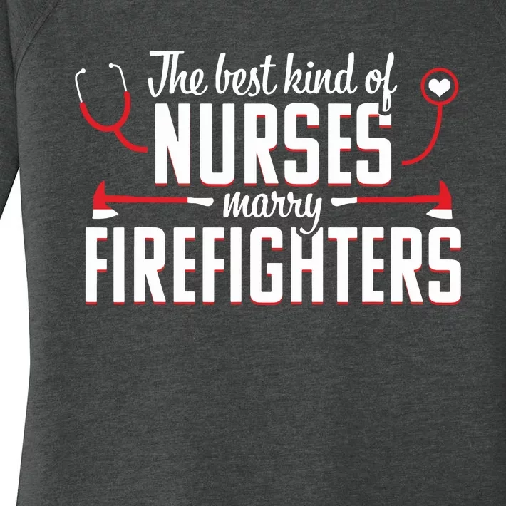 Nurse Life Fire Wife Funny Best Firefighter Nursing Women's Perfect Tri Tunic Long Sleeve Shirt