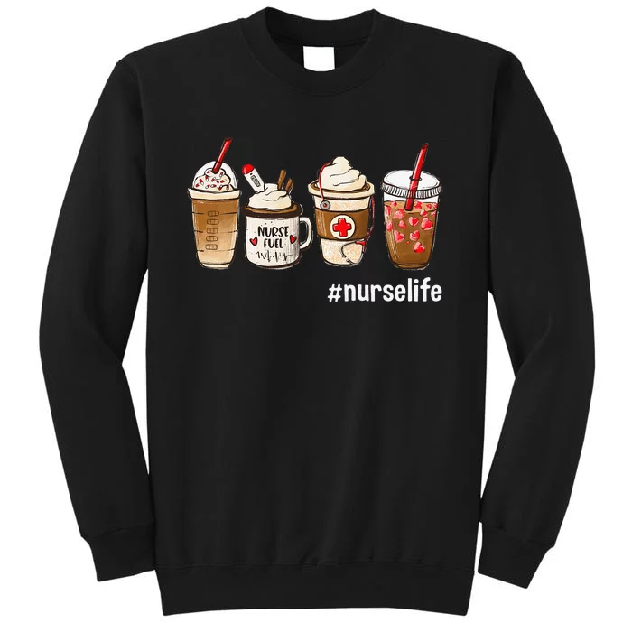 Nurse Life Funny Coffee Nurses Fuel Registered Nurse Medical Tall Sweatshirt