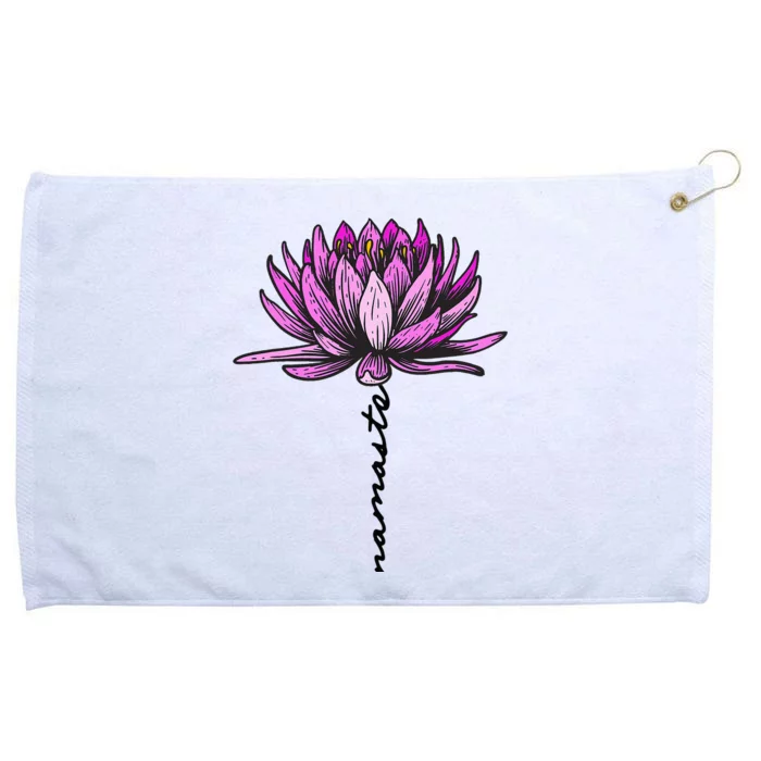 Namaste Lotus Flower Spiritual Yoga Meditation Gift Grommeted Golf Towel