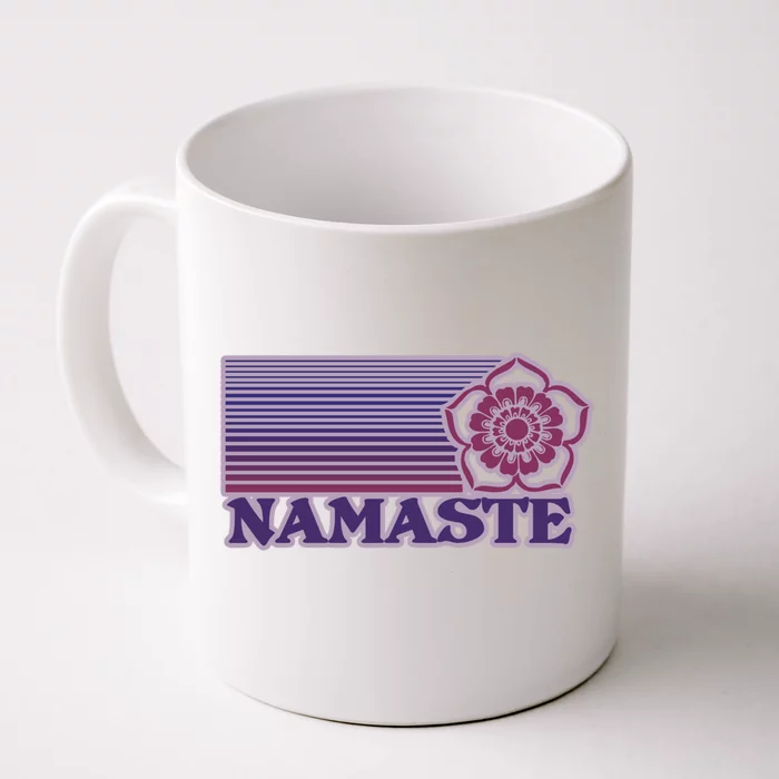 Namaste Lotus For Yoga And Mindful Gift Front & Back Coffee Mug