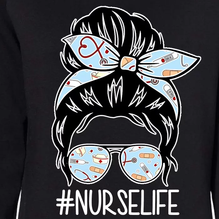 Nurse Life Female Bun Womens California Wash Sweatshirt