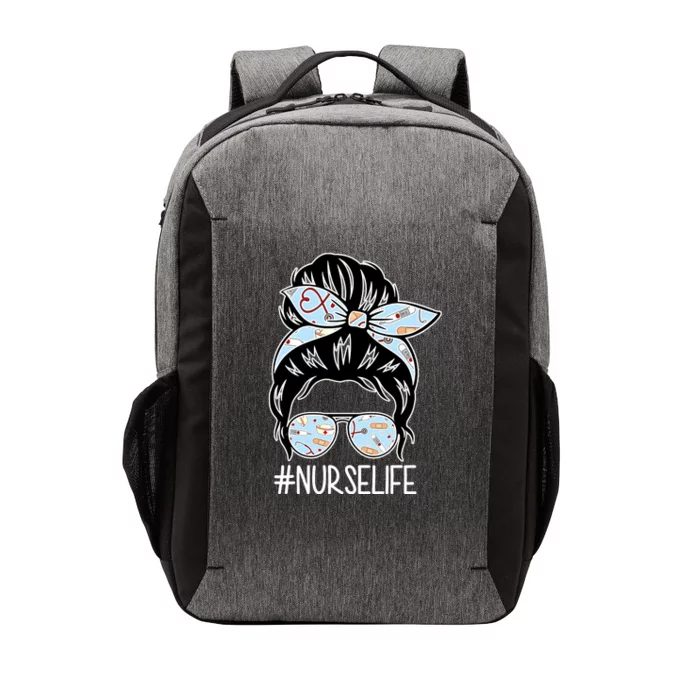 Nurse Life Female Bun Vector Backpack