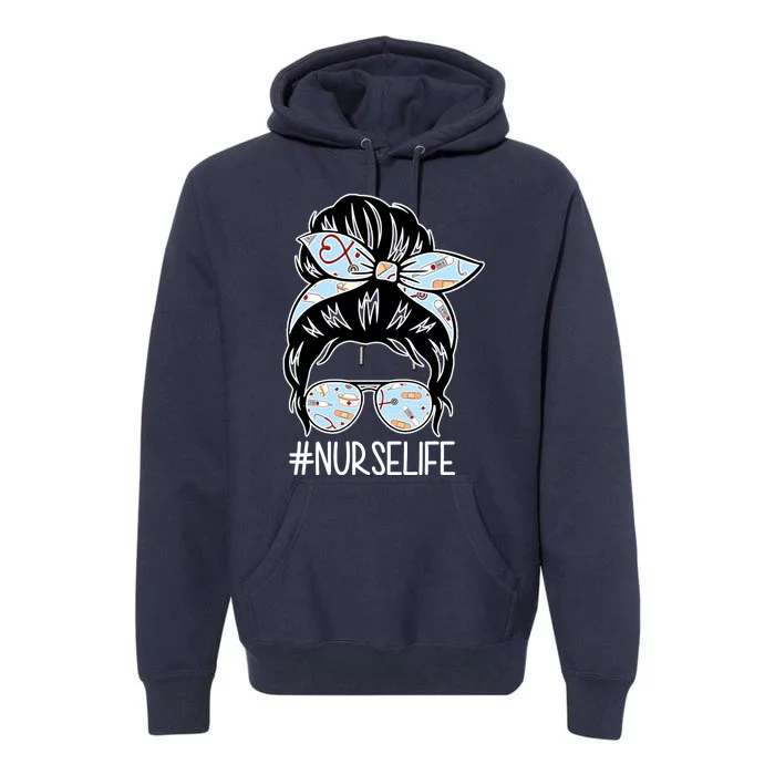 Nurse Life Female Bun Premium Hoodie