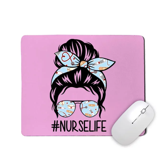 Nurse Life Female Bun Mousepad