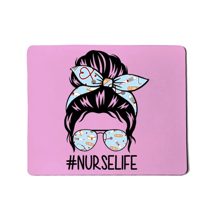 Nurse Life Female Bun Mousepad