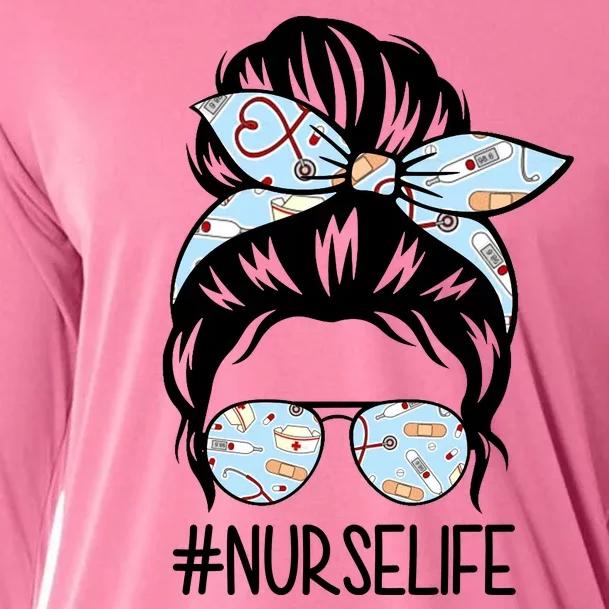 Nurse Life Female Bun Cooling Performance Long Sleeve Crew