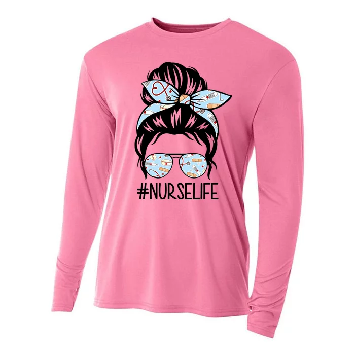 Nurse Life Female Bun Cooling Performance Long Sleeve Crew