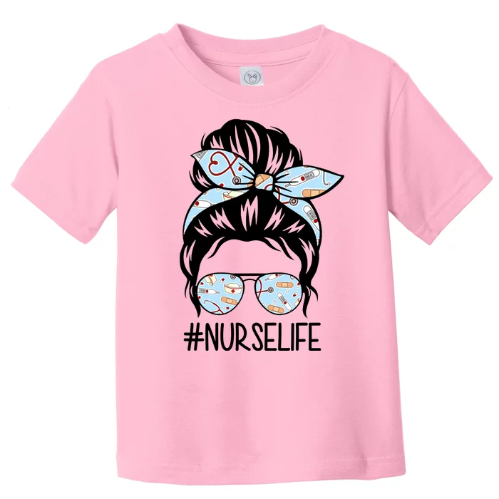 Nurse Life Female Bun Toddler T-Shirt