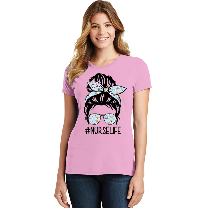 Nurse Life Female Bun Women's T-Shirt