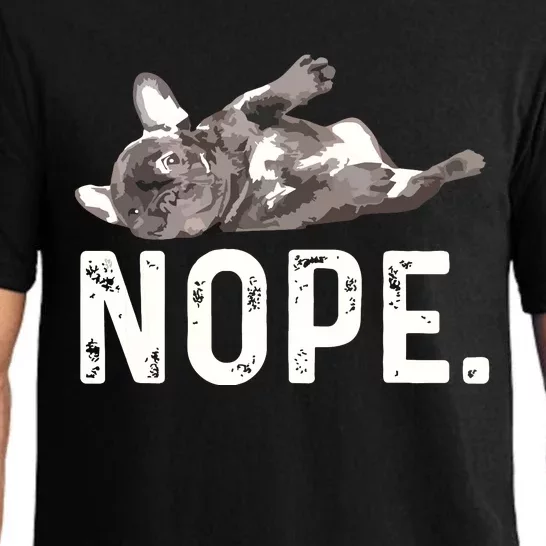 Nope Lazy French Bulldog Dog Lover Gift Pajama Set