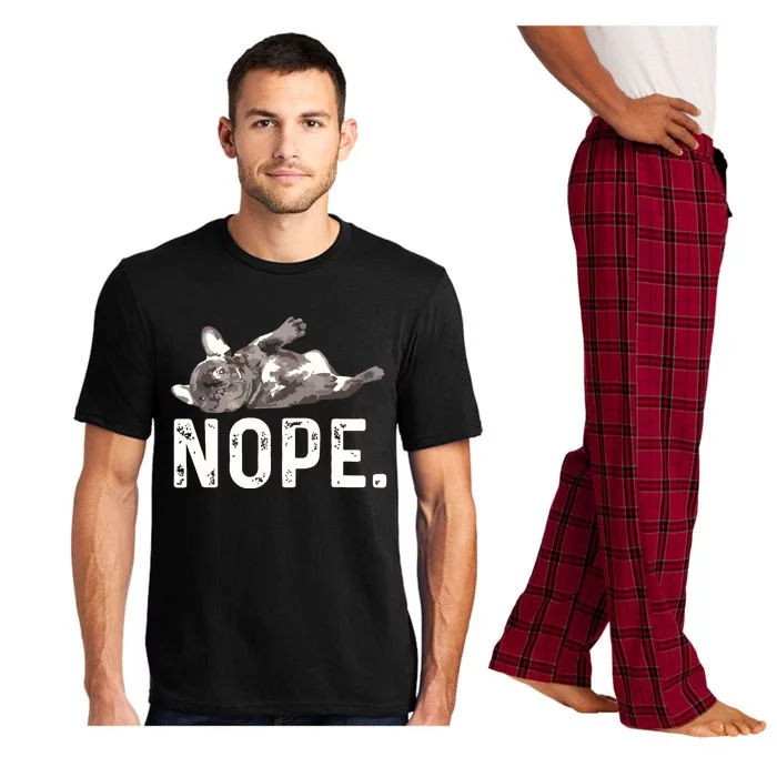 Nope Lazy French Bulldog Dog Lover Gift Pajama Set