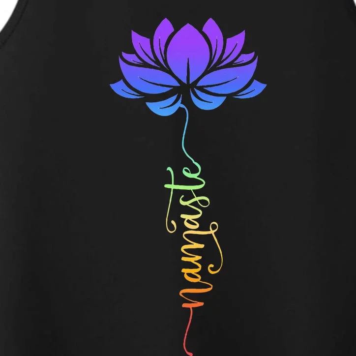 Namaste Lotus Flower Meditation Yoga Performance Tank