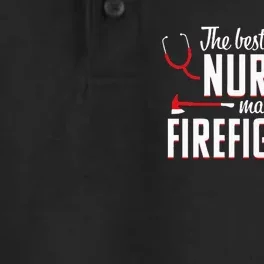 Nurse Life Fire Wife Funny Best Firefighter Nursing Dry Zone Grid Performance Polo