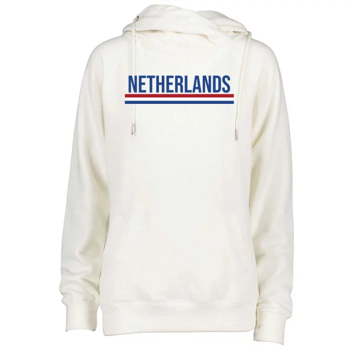 Netherlands Logo Gift Womens Funnel Neck Pullover Hood