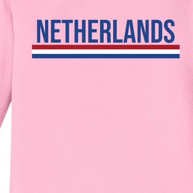 Netherlands Logo Gift Baby Long Sleeve Bodysuit