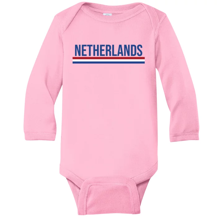 Netherlands Logo Gift Baby Long Sleeve Bodysuit