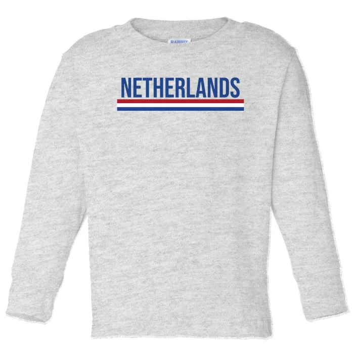 Netherlands Logo Gift Toddler Long Sleeve Shirt