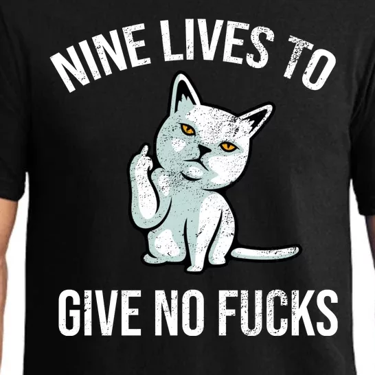 Nine Lives Give No Fucks Pajama Set