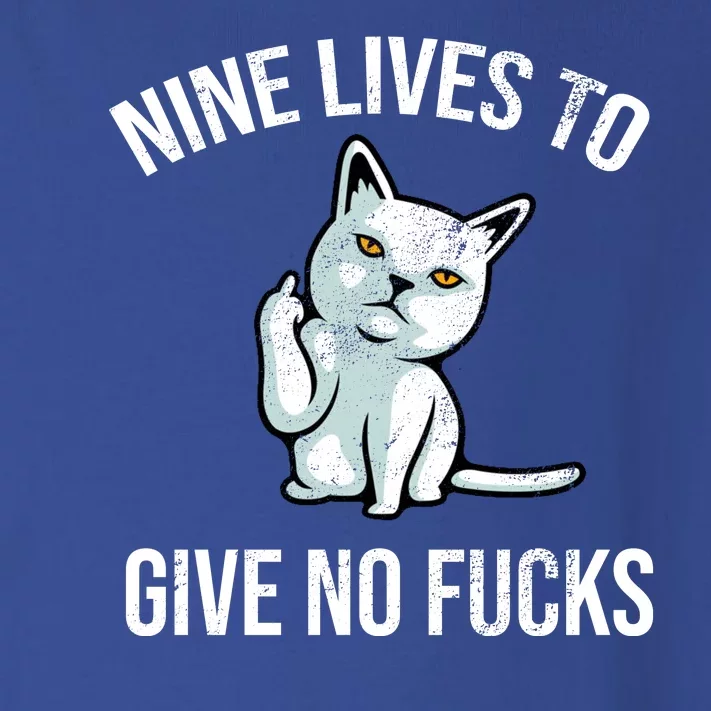 Nine Lives Give No Fucks Toddler Long Sleeve Shirt