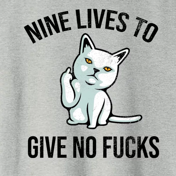 Nine Lives Give No Fucks Women's Crop Top Tee