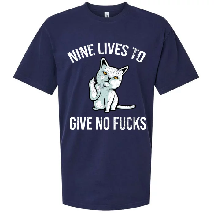 Nine Lives Give No Fucks Sueded Cloud Jersey T-Shirt