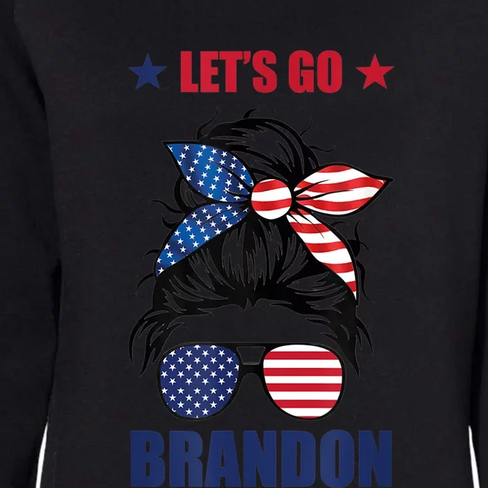 NEW Let's Go Brandon, American Girl Messy Bun, AntiBiden Womens California Wash Sweatshirt