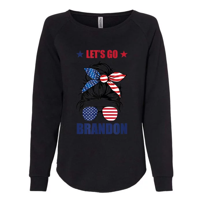 NEW Let's Go Brandon, American Girl Messy Bun, AntiBiden Womens California Wash Sweatshirt