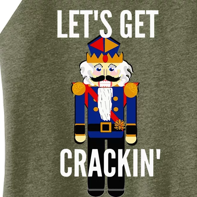 Nutcracker  LetS Get Crackin Christmas Holiday Women’s Perfect Tri Rocker Tank