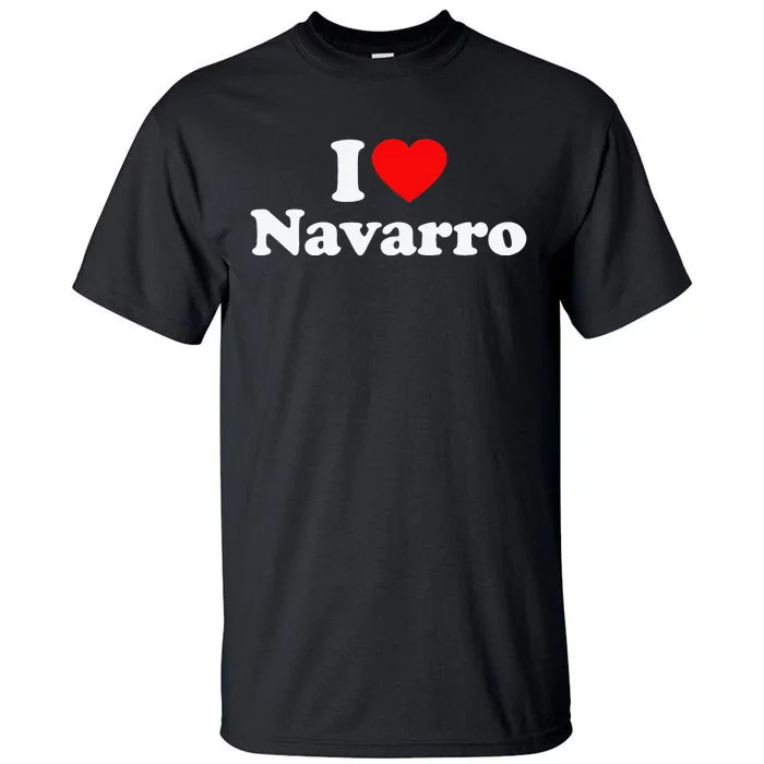 Navarro Love Heart College University Alumni Tall T-Shirt