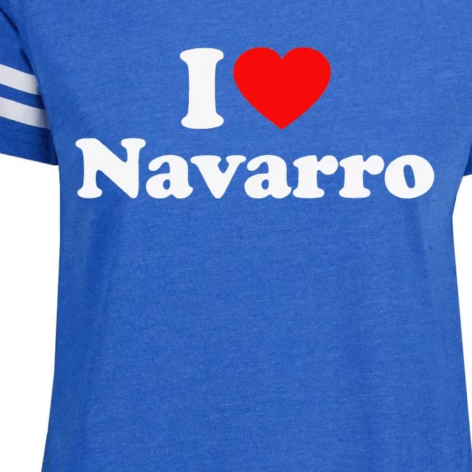 Navarro Love Heart College University Alumni Enza Ladies Jersey Football T-Shirt