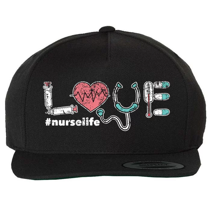 Nursery Life Hospital Clinic Nurse Gift Nurse Great Gift Wool Snapback Cap