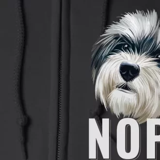 Nope Lazy Havanese Funny Havanese Dog Lover Pet Owner Long Sleeve Full Zip Hoodie