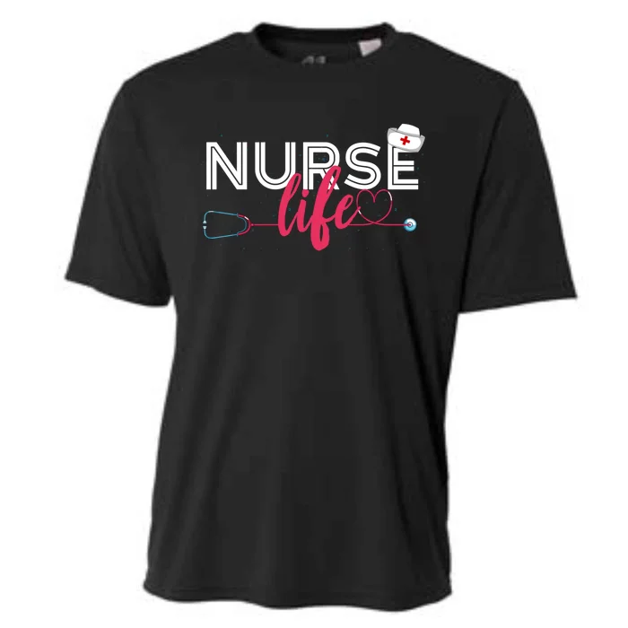 Nurse Life Hospital Rn Nursing Stethoscope Lpn Medical Nurse Gift Cooling Performance Crew T-Shirt