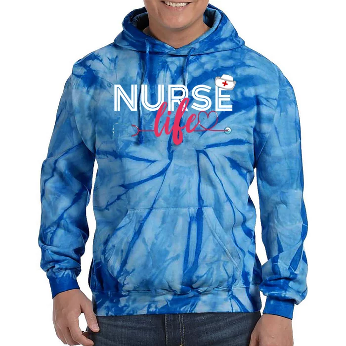 Nurse Life Hospital Rn Nursing Stethoscope Lpn Medical Nurse Gift Tie Dye Hoodie