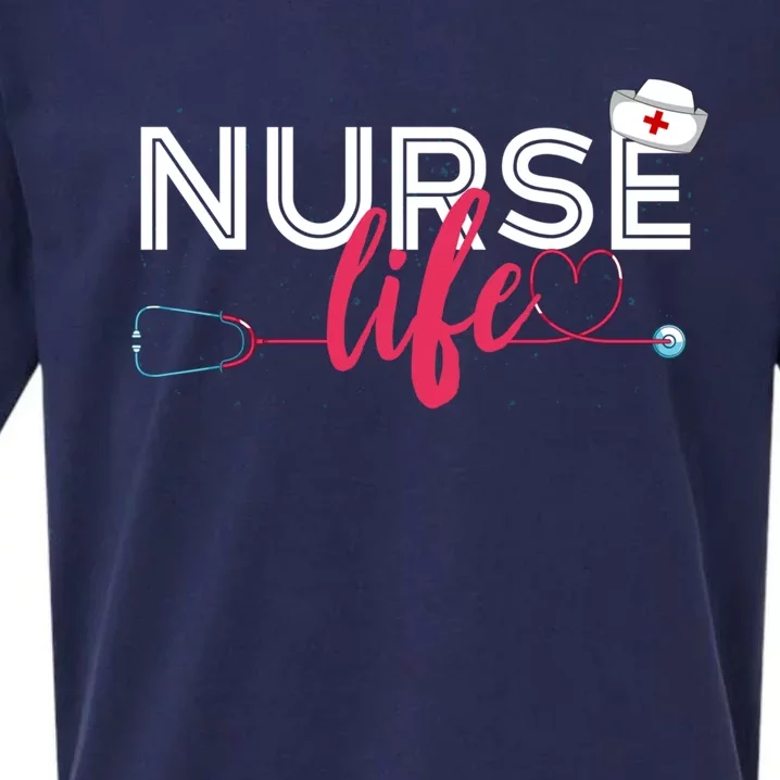 Nurse Life Hospital Rn Nursing Stethoscope Lpn Medical Nurse Gift Sueded Cloud Jersey T-Shirt