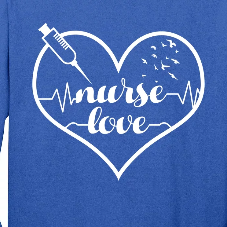 Nurses Lovable Heartbeats Gift Tall Long Sleeve T-Shirt