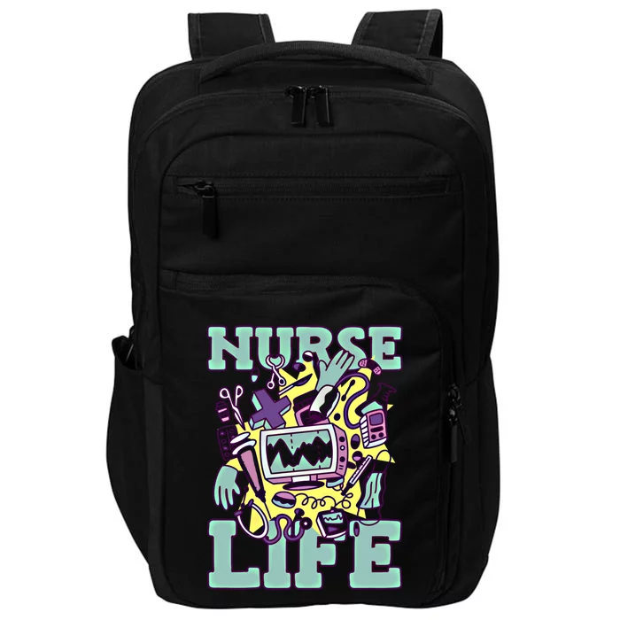 Nurse Life Hospital Nursing Profession National Nurses Day Gift Impact Tech Backpack