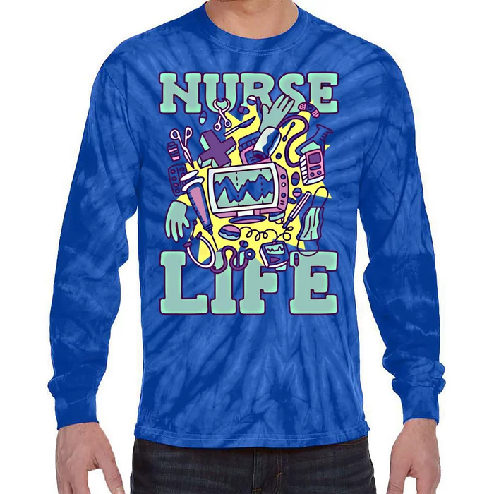 Nurse Life Hospital Nursing Profession National Nurses Day Gift Tie-Dye Long Sleeve Shirt