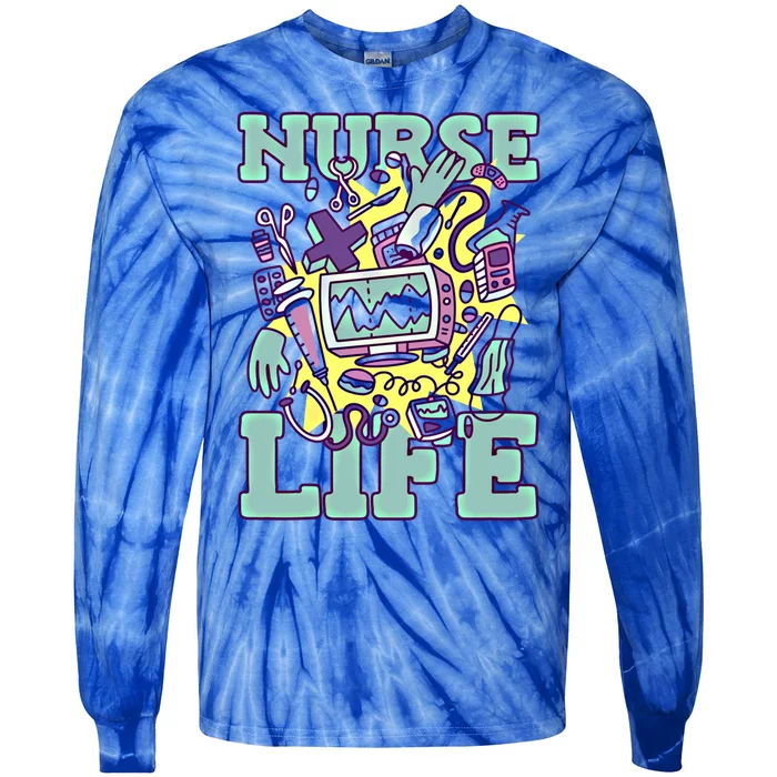 Nurse Life Hospital Nursing Profession National Nurses Day Gift Tie-Dye Long Sleeve Shirt