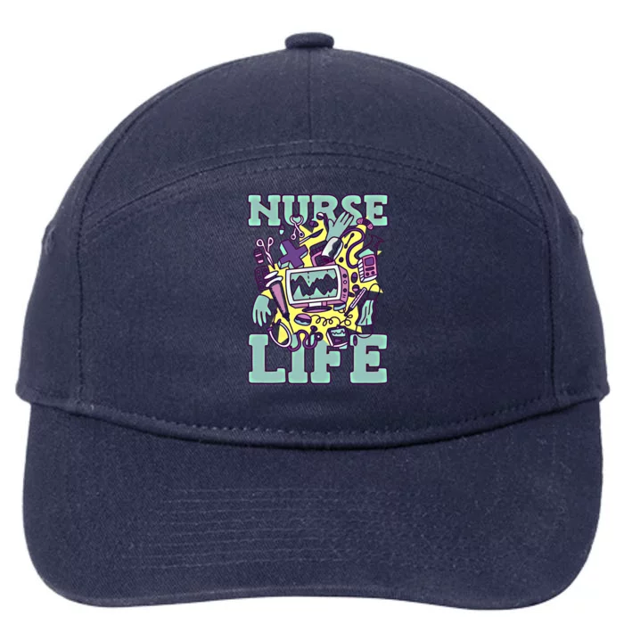 Nurse Life Hospital Nursing Profession National Nurses Day Gift 7-Panel Snapback Hat