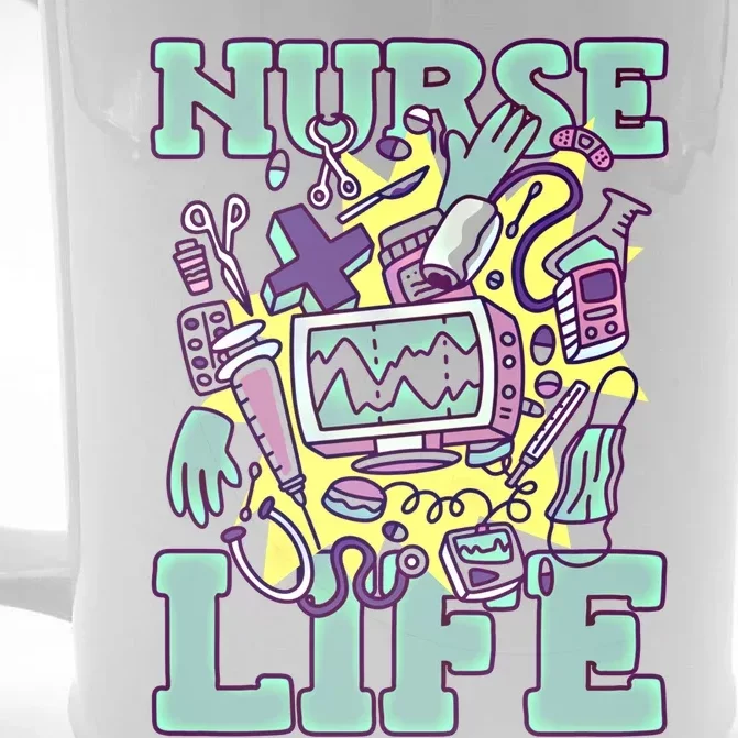 Nurse Life Hospital Nursing Profession National Nurses Day Gift Front & Back Beer Stein