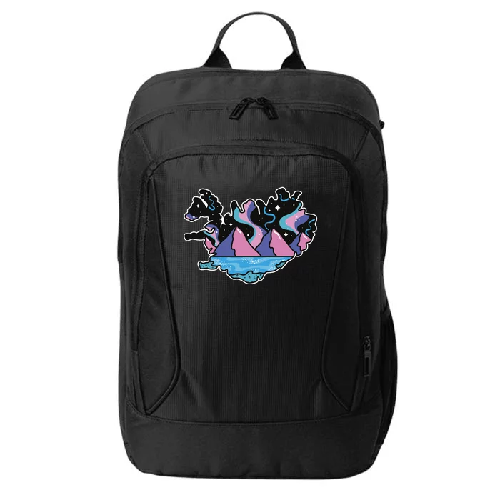 Northern Lights Island Map City Backpack