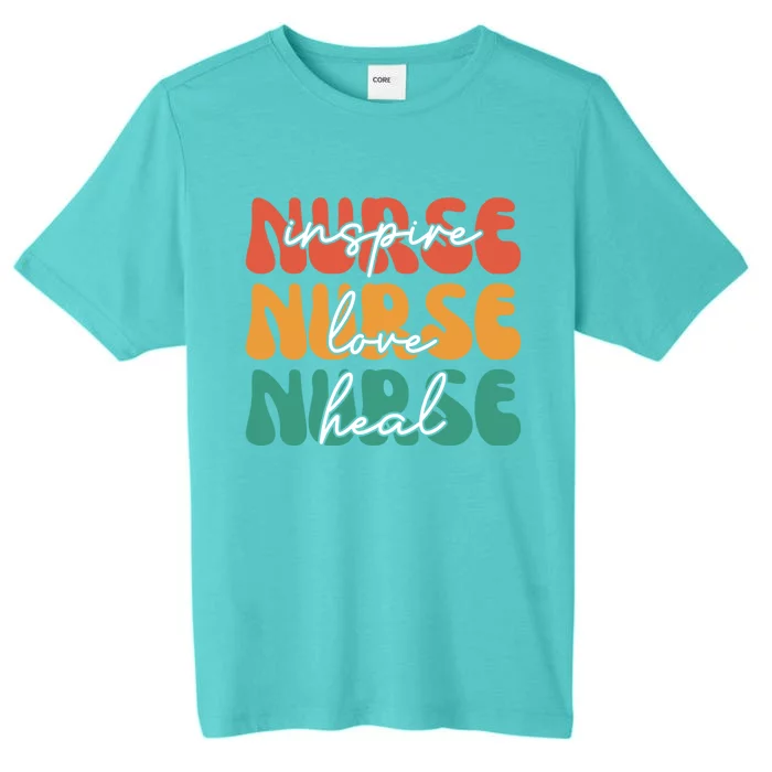 Nurse Love Inspire Heal Vintage Cool Gift ChromaSoft Performance T-Shirt