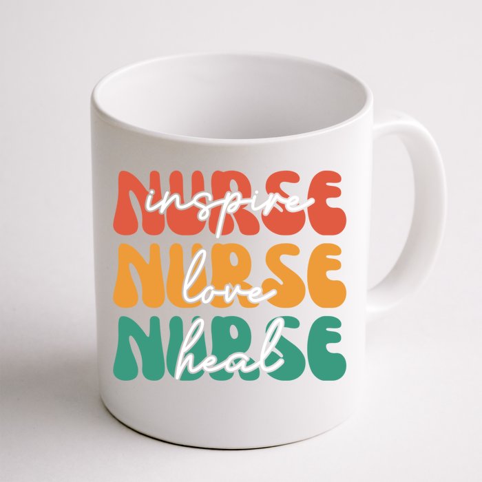 Nurse Love Inspire Heal Vintage Cool Gift Front & Back Coffee Mug