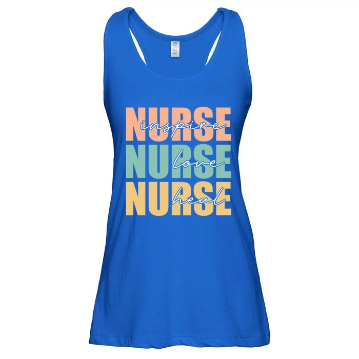 Nurse Love Inspire Heal Nurse Lover Surgical Nurse Gift Ladies Essential Flowy Tank