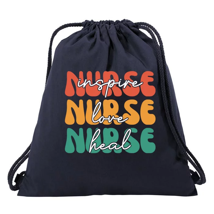 Nurse Love Inspire Heal Vintage Gift Drawstring Bag